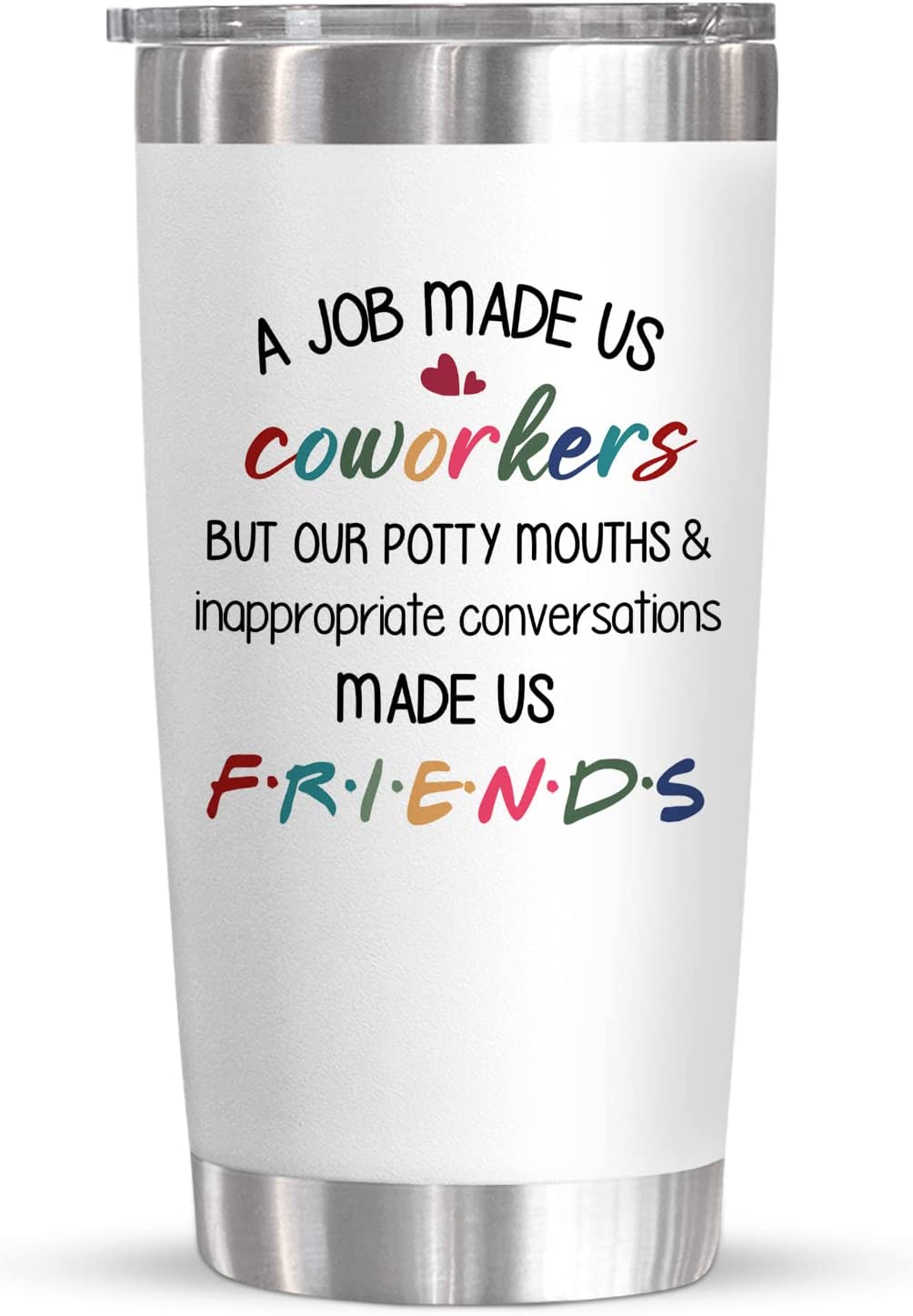 Funny Gifts For Coworkers, Friends, Females, Work Bestie Gifts For Women,  Thoughtful Best Friends, Office Appreciation, Thank You Gift For Coworkers,  20 Oz Stainless Steel Tumbler 